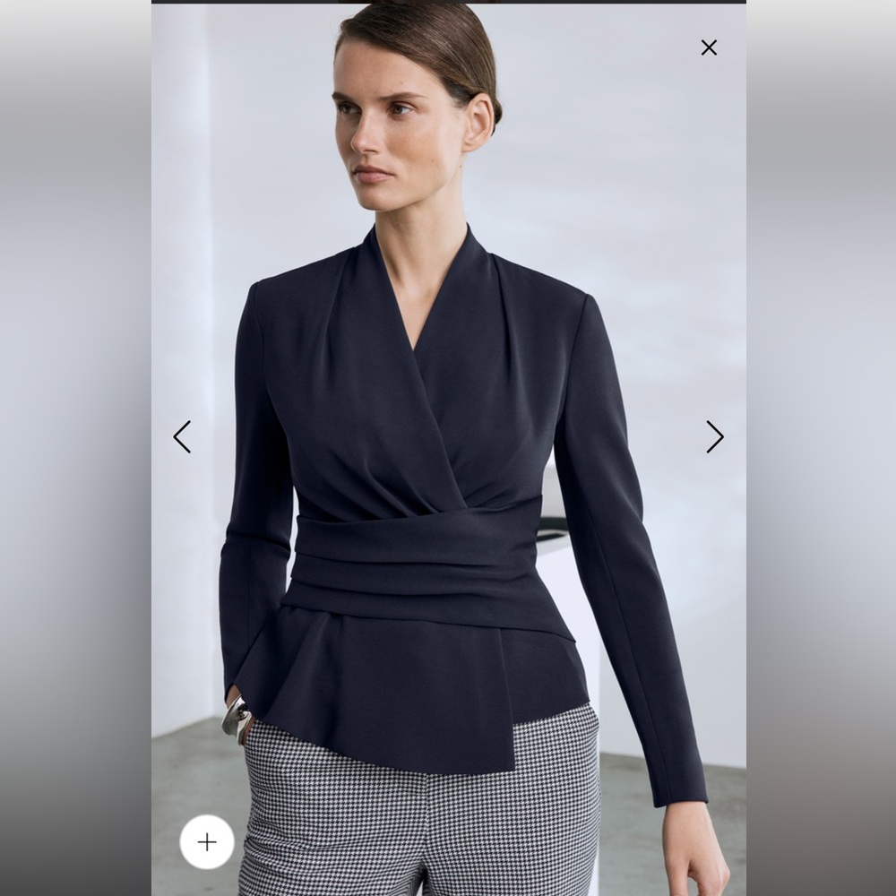 The Fold Clever Crepe Belleville Long Sleeve Top